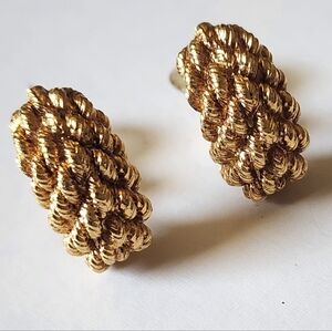 Exclusive St. John elegant Gold-Tone Women's Clip On Earrings.